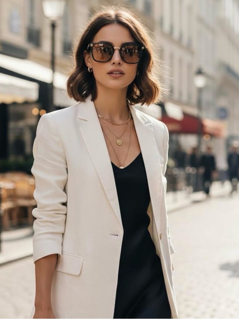 CHANEL Sunglasses with Brown Lenses & Chain-Detail Arms - Picture 3 of 4